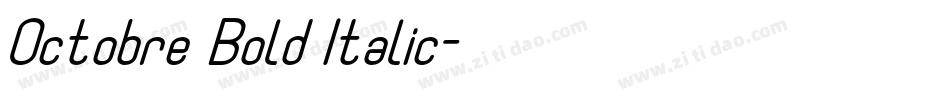Octobre Bold Italic字体转换